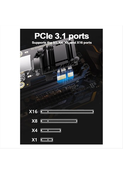 5g PCI-E-RJ45 Ağ Kartı RTL8126 1000 /5000MBPS RJ45 Arayüz Gigabit Ethernet Pcı Express X1 Adaptör (Yurt Dışından) modelleri