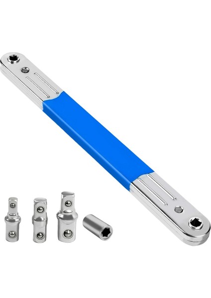 Darbeye Hazır Ofset Uzatma Anahtarı ve 1/2 1/4 3/8 Inç Kare Adaptörler Ofset Cırcır Anahtarı Soket Anahtarı Aracı (Yurt Dışından)