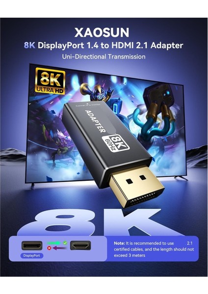 Displayport - HDMI Uyumlu Adaptör Tek Yönlü Dp - HDMI Uyumlu Adaptör (Yurt Dışından) fiyatları