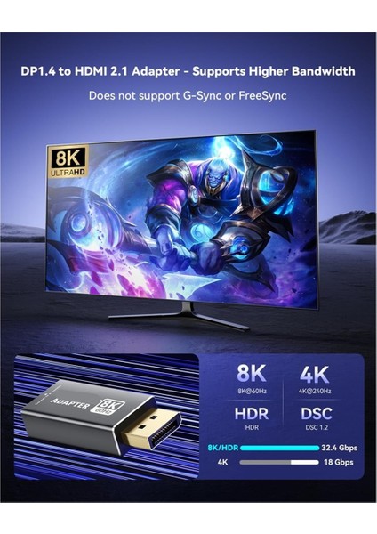 Displayport - HDMI Uyumlu Adaptör Tek Yönlü Dp - HDMI Uyumlu Adaptör (Yurt Dışından) indirimleri