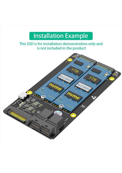 2x Yeni Sürüm Çift M 2 Nvme Ssd&#39 Den Çift SFF-8643 Adaptörüne (Yurt Dışından) fırsatları