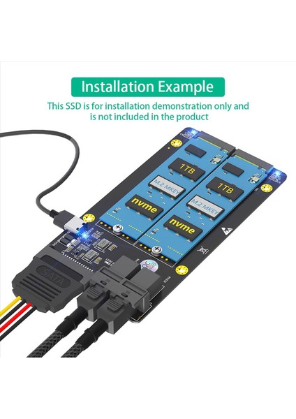 2x Yeni Sürüm Çift M 2 Nvme Ssd&#39 Den Çift SFF-8643 Adaptörüne (Yurt Dışından) indirimleri