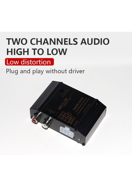 Anti-En-Enfliyet Teknolojisi ile Rca Bağlantı Noktası Için 12V Araç Ses Hoparlör Yüksek Ila Düşük Seviye Dönüştürücü Adaptörü (Yurt Dışından) modelleri