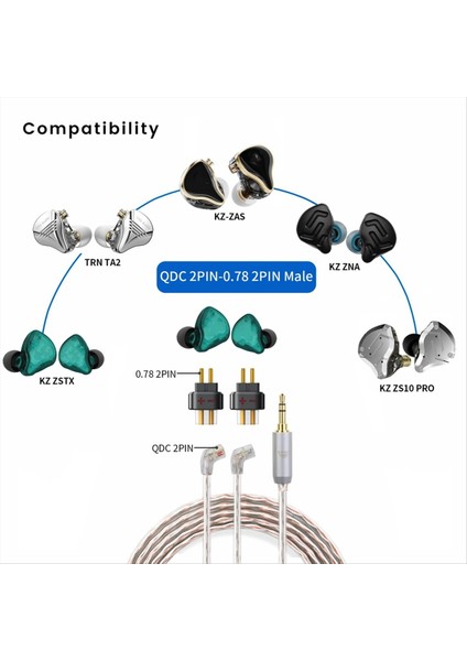 2pcs Dişi - 0 78 2 Pin Erkek Kulaklık Adaptörü Shuoer İLETKEN/ŞARKICI/SOLIST/EJ07/TAPE Pro A Için Kulaklık Kulaksına (Yurt Dışından) indirimleri