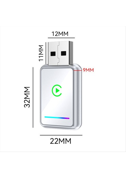 2ın1 Kablosuz Carplay Adaptörü USB Dongle Akıllı Carplay &amp; Android Otomatik Adaptör Fiş ve Kablosuz A&#39;ya Kablolu Carplay Oynatın (Yurt Dışından) modelleri