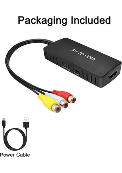 HDMI Dönüştürücü Cvbs Dönüştürücü Rca&#39 Dan HDMI Dönüştürücüye 1080P/720P Dönüşüm Adaptörünü (Yurt Dışından) modelleri