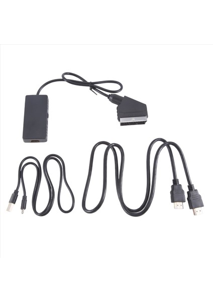 USB Kablolu 1080P Hd Scart-Hdmı Uyumlu Video Ses Dönüştürücü Kutusu Adaptör (Yurt Dışından)