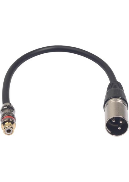 Rca Dişi -Xlr Erkek Kablosu Xlr -Rca Dönüştürücü Ses Adaptörü Yama Kablo Değiştirici -30CM (Yurt Dışından)