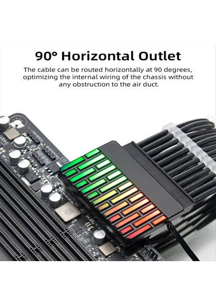 Atx 24 Pimli 90 ° Güç Konektör Adaptörü 5V 3 Pin Argb 24PIN Dişi Ila Erkek 90 ° Güç Adaptörü Dıy Masaüstü Bilgisayarlar Için Pc Black (Yurt Dışından) fırsatları