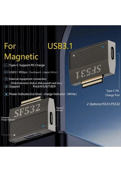 Veri Fonksiyonu-A ile Manyetik Bağlantı Noktasını Genişletmek Için Microsoft Dizüstü Şarj Adaptör Yüzeyi Pro9/8/7/6 40PIN Için Uygundur (Yurt Dışından) modelleri