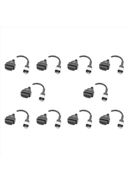 Suzuki Için 10X Obd Motosiklet Kablosu 6 Pin Fiş Kablosu Diyagnostik Kablosu 6pin - Obd2 16 Pin Adaptör (Yurt Dışından)