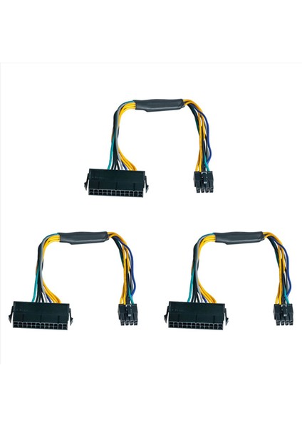 3x 24 Pim-8 Pin Atx Psu Güç Adaptör Kablosu Dell Optiplex 3020 7020 9020 Hassas T1700 12 Inç (30CM) (Yurt Dışından)