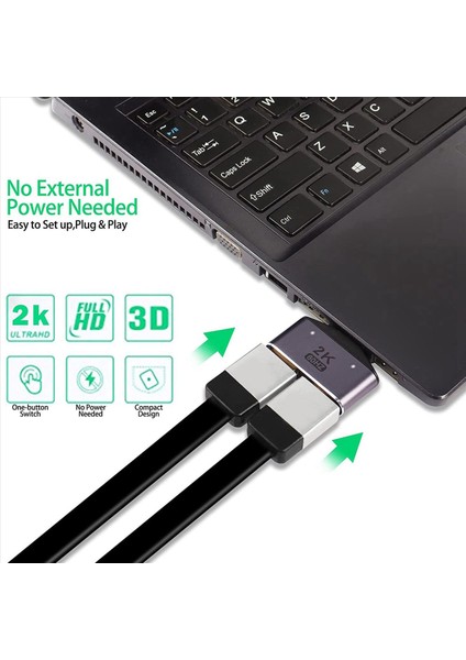 2x HDMI Uyumlu 1&#39 De 2 Out Sablite Adaptörü 2k 60Hz 2&#39 De 1 Hd Ekran LED Işığı ile Çift Yönlü Seçici Anahtarı (Yurt Dışından) fırsatları