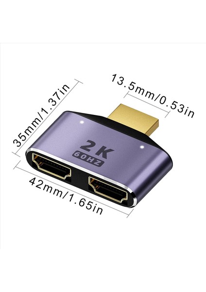 2x HDMI Uyumlu 1&#39 De 2 Out Sablite Adaptörü 2k 60Hz 2&#39 De 1 Hd Ekran LED Işığı ile Çift Yönlü Seçici Anahtarı (Yurt Dışından) indirimleri