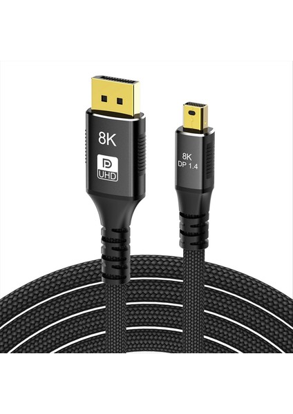 Mini Dp - Dp 1 4 Adaptör Kablosu 8k 60Hz Video Veri Kabloları Monitör Için 3 Metre (Yurt Dışından)