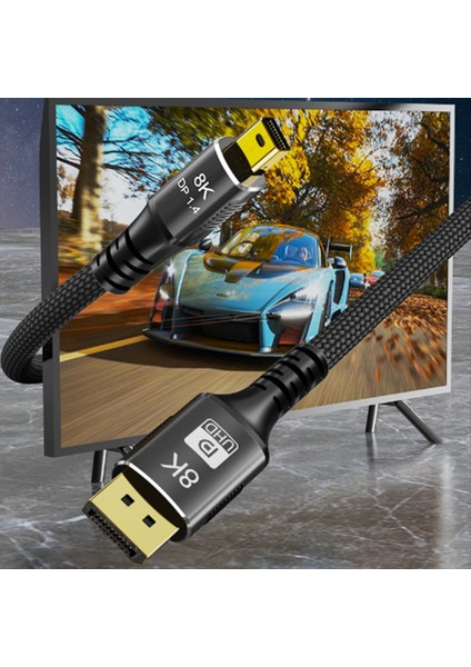 Mini Dp - Dp 1 4 Adaptör Kablosu 8k 60Hz Video Veri Kabloları Monitör Için 3 Metre (Yurt Dışından) modelleri