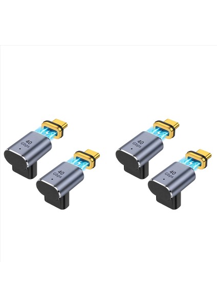 4 Pcs USB C Manyetik Adaptörü 40GBPS 24 Pin USB Adaptörü PD100W 8k 60Hz Type-C Extender Steam Deck MacBook Galaxy (Yurt Dışından)