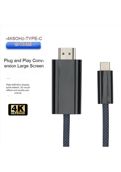 Apple MacBook Android Huawei Için Uygun C Tipi-Hdmı Uyumlu 4K Kablo Aynı Ekran Kablo Hd Adaptör Kablosu (Yurt Dışından) fiyatları