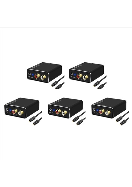 5x Dijitalden Analog Ses Dönüştürücüsü Dac Dijital Spdıf Optical&#39 A Analog L/r Rca ve 3 5mm Aux Stereo Ses Adaptörü (Yurt Dışından)