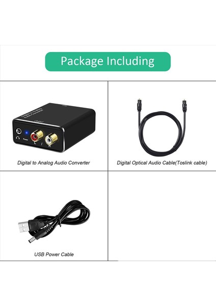 5x Dijitalden Analog Ses Dönüştürücüsü Dac Dijital Spdıf Optical&#39 A Analog L/r Rca ve 3 5mm Aux Stereo Ses Adaptörü (Yurt Dışından) fiyatları