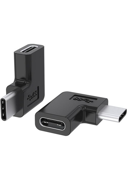 2pcs/set 90 Derece Dik Açı USB 3 1 Tip C Tip Erkek-Kadın Dönüştürücü Akıllı Telefon Taşınabilir Konektör Için Usb-C Adaptörü (Yurt Dışından)