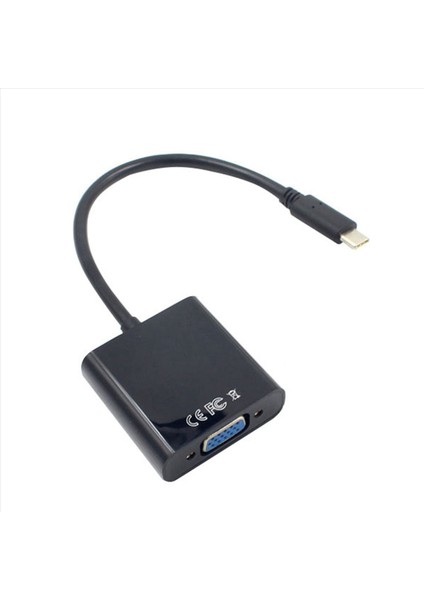 2x Usb-C Usb3 1 Adaptör Kablosu Için C Tipi VGA Erkek-Vga Kadın Video Aktarım Dönüştürücü MacBook 12 Inç Için 1080P (Yurt Dışından) modelleri