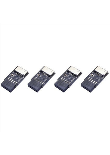 4x Anakart Usb2 0 9pin-Type-C Anahtar Ön Konnektör Dönüştürücüsü Usb3 2 Type-E Arayüz Başlık Adaptörü (Yurt Dışından)