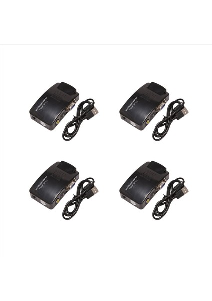 4x Av-Vga Adaptör Rca VGA Dönüştürücü Pc Rca Kompozit S-Video Av Giriş Pc VGA LCD Çıkış Dönüştürücü Anahtar Kutusu (Yurt Dışından)