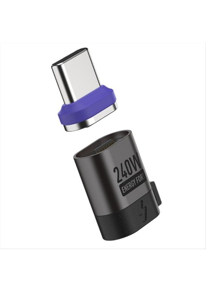 Pd 3 0 Hızlı Şarj Kablosu Kablosu 240W Manyetik Tip C Adaptörü 480 Mbps Telefon Dizüstü Bilgisayar Için Veri Aktarımı (Yurt Dışından)