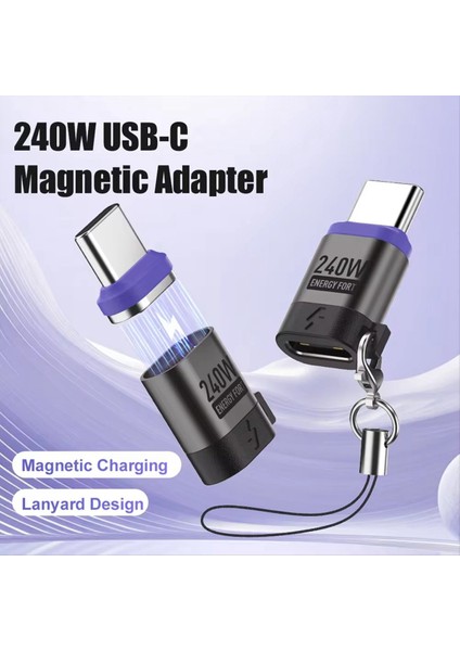 Pd 3 0 Hızlı Şarj Kablosu Kablosu 240W Manyetik Tip C Adaptörü 480 Mbps Telefon Dizüstü Bilgisayar Için Veri Aktarımı (Yurt Dışından) fiyatları