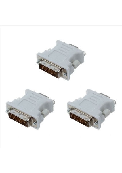 3x Semoıc DVI Erkek Adaptörü (Dvı - D 24 1) Kadın Vga&#39 Ya (15 Pimli) (Yurt Dışından)
