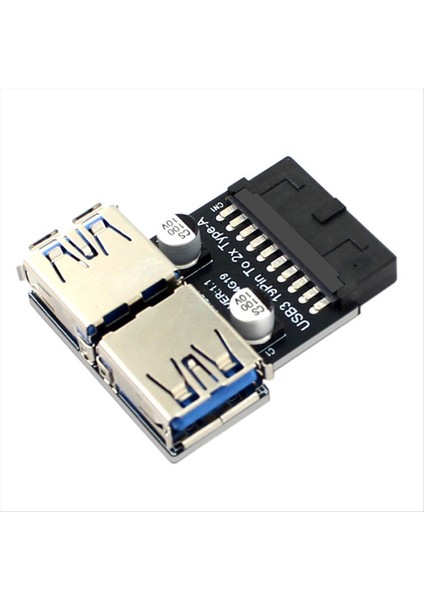 19PIN Ila Çift Usb3 0/3 1 Adaptörü 19P/20P-ÇIFT A Tip A Dişi Ön Konnektör Dönüştürücü USB 3 0 Adaptör Eklenti Takımı (Yurt Dışından)