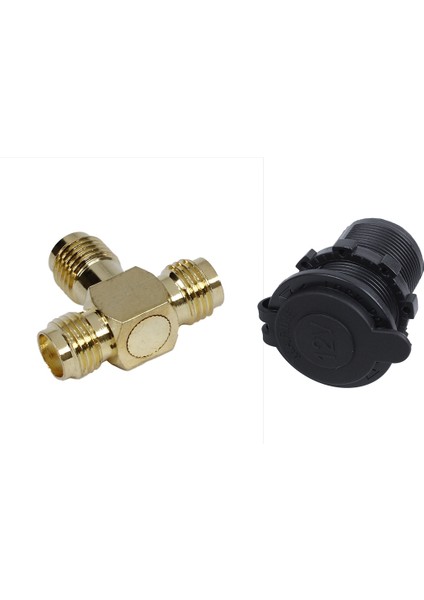 Sma Dişi Iki Sma Dişi Üçlü T Rf Adaptör ve Çıkış Soketi Çakmak Dahil 60CM Kablo Kartı Soket Motoru (Yurt Dışından) modelleri