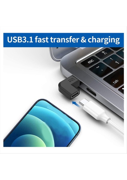4pcs 90 Derece Diken Açılı USB 3 1 Tip C Tipi Kadın Dönüştürücü Akıllı Telefon Taşınabilir Konektör Için Usb-C Adaptörü (Yurt Dışından) modelleri