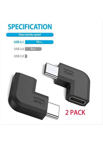 4pcs 90 Derece Diken Açılı USB 3 1 Tip C Tipi Kadın Dönüştürücü Akıllı Telefon Taşınabilir Konektör Için Usb-C Adaptörü (Yurt Dışından) indirimleri