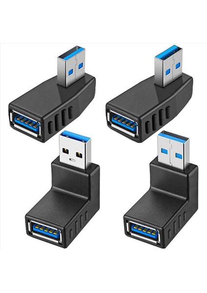 8pcs USB 3 0 Adaptör Kuplörleri 90 Derece Erkek - Kadın USB Konnektörü - Sol Sağ Yukarı Aşağı Açılı Adaptör Dahil (Yurt Dışından) modelleri