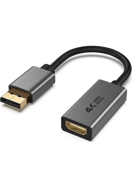 4K Görüntüleme Bağlantı Noktası-Hdmı Uyumlu Adaptör Tek Yönlü Ekran Portu (Dp) Bilgisayar Ekran Monitör Dönüştürücü 4K 60Hz (Yurt Dışından)