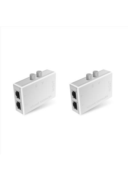 2x Mini 2 Port RJ45 Rj-45 Ağ Anahtarı Ethernet Ağ Kutusu Anahtarlayıcı Çift 2 Yolu Port Manuel Paylaşım Anahtarı Adaptör Hub (Yurt Dışından) fiyatları