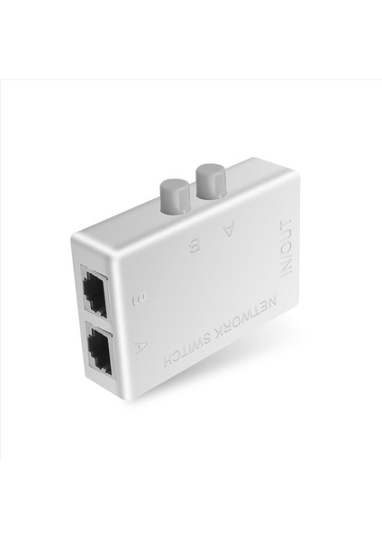 2x Mini 2 Port RJ45 Rj-45 Ağ Anahtarı Ethernet Ağ Kutusu Anahtarlayıcı Çift 2 Yolu Port Manuel Paylaşım Anahtarı Adaptör Hub (Yurt Dışından) modelleri