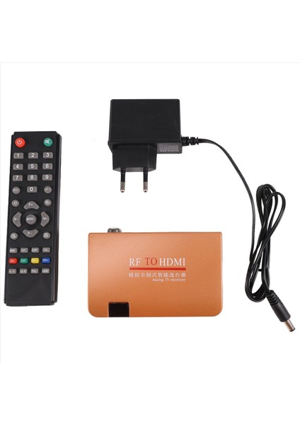 Rf - HDMI Dönüştürücü Adaptör Analog Alıcı Analog Tv Kutusu Dijital Kutu Uzaktan Kumanda Eu Fiş (Yurt Dışından)