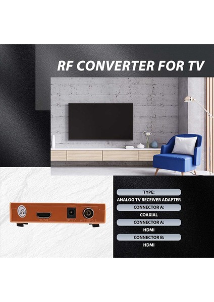 Rf - HDMI Dönüştürücü Adaptör Analog Alıcı Analog Tv Kutusu Dijital Kutu Uzaktan Kumanda Eu Fiş (Yurt Dışından) fırsatları