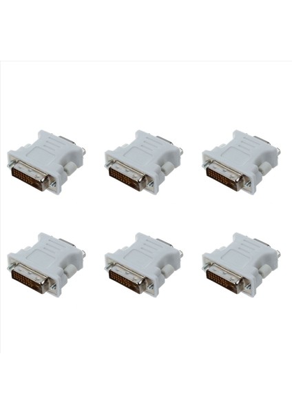 6x Semoıc DVI Erkek Adaptörü (Dvı - D 24 1) Kadın Vga&#39 Ya (15 Pimli) (Yurt Dışından)