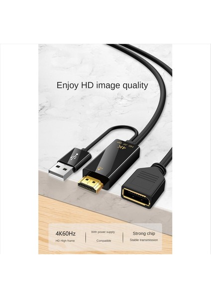 3x HDMI Uygun Erkek Displayport Kadın Dönüştürücü Kablosu 4K 60Hz HDMI ile Uyumlu Dp Dönüştürücü Adaptör Kablosu (Yurt Dışından) indirimleri