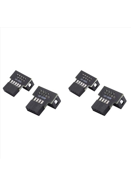 2set Aşağı ve Yukarı Açılı 90 Derece Erkek - Kadın USB 2 0 10PIN Anakart Uzatma Adaptörü Için Başlık (Yurt Dışından)