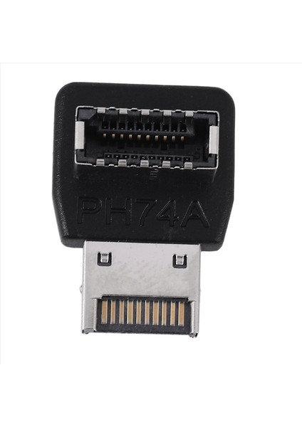 Bilgisayar Anakart Tipi-E USB 3 1 Type-E Arabirim 90 Derece Direksiyon Dirsek Ön Tip-C Kurulu Adaptör (PH74A) (Yurt Dışından)