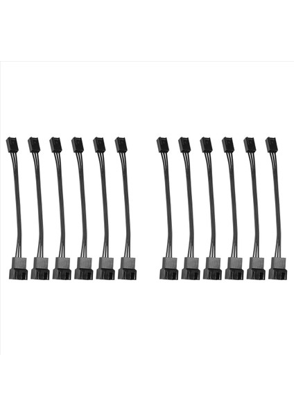 12PCS 4pin Pwm - 3pin Standart Fan Adaptör Kablosu (Yurt Dışından)