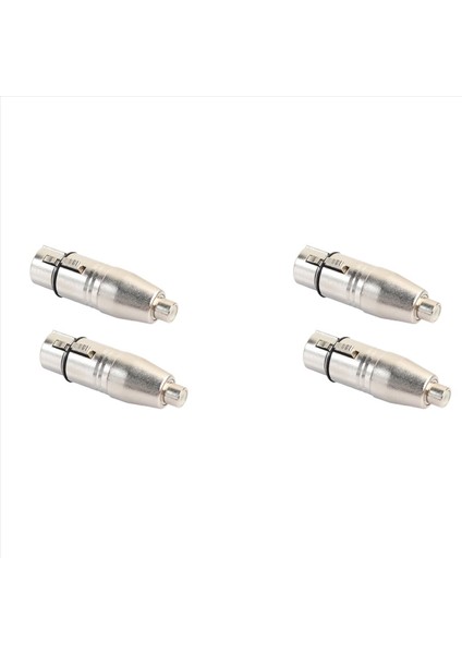 4pcs Xlr Ila Rca Adaptörü Rca Dişi Ila Xlr Dişi Adaptörü Jak Fişi Adaptörü (Yurt Dışından)