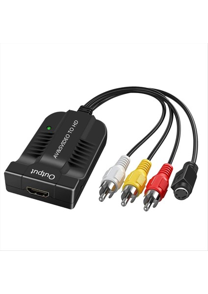 Av Cvbs&#39 De Av-S-Video-Hdmı Uyumlu Adaptör S-Video Video Dönüştürücü HDMI Uyumlu Çıktı 720P/1080P (Yurt Dışından)