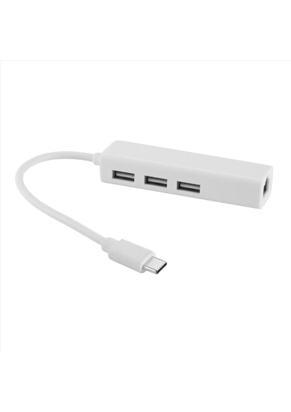 MacBook Pc Için Usb-C USB 3 1 Tip C-Usb RJ45 Ethernet Lan Adaptör Hub Kablosu (Yurt Dışından)
