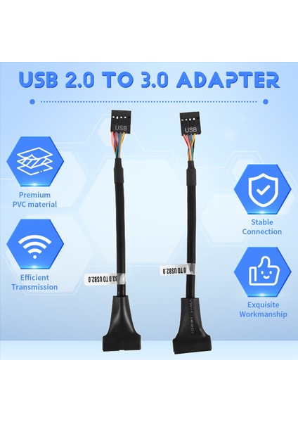 2 Pcs USB 3 0 Başlığı - USB 2 0 USB 3 0 - USB 2 0 Anakart Adaptör Kablosu 19 Pin Usb3 0 Erkek - 9 Pin Usb2 0 Kadın (Yurt Dışından) fırsatları